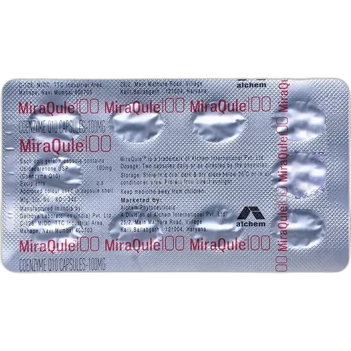 miraqule 100mg tablet 10's
